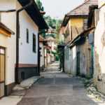 Small Street Houses Sarajevo Bosnia Herzigovina