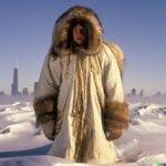 inuit-with-snow-clothes-in-front-of-the-skyline-of-new-york-2