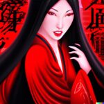 japanese-femme-fatale-in-a-red-traditional-dress-with-long-hair-3