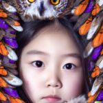 mongolian-girl-with-a-coat-made-of-the-colorful-feathers-2