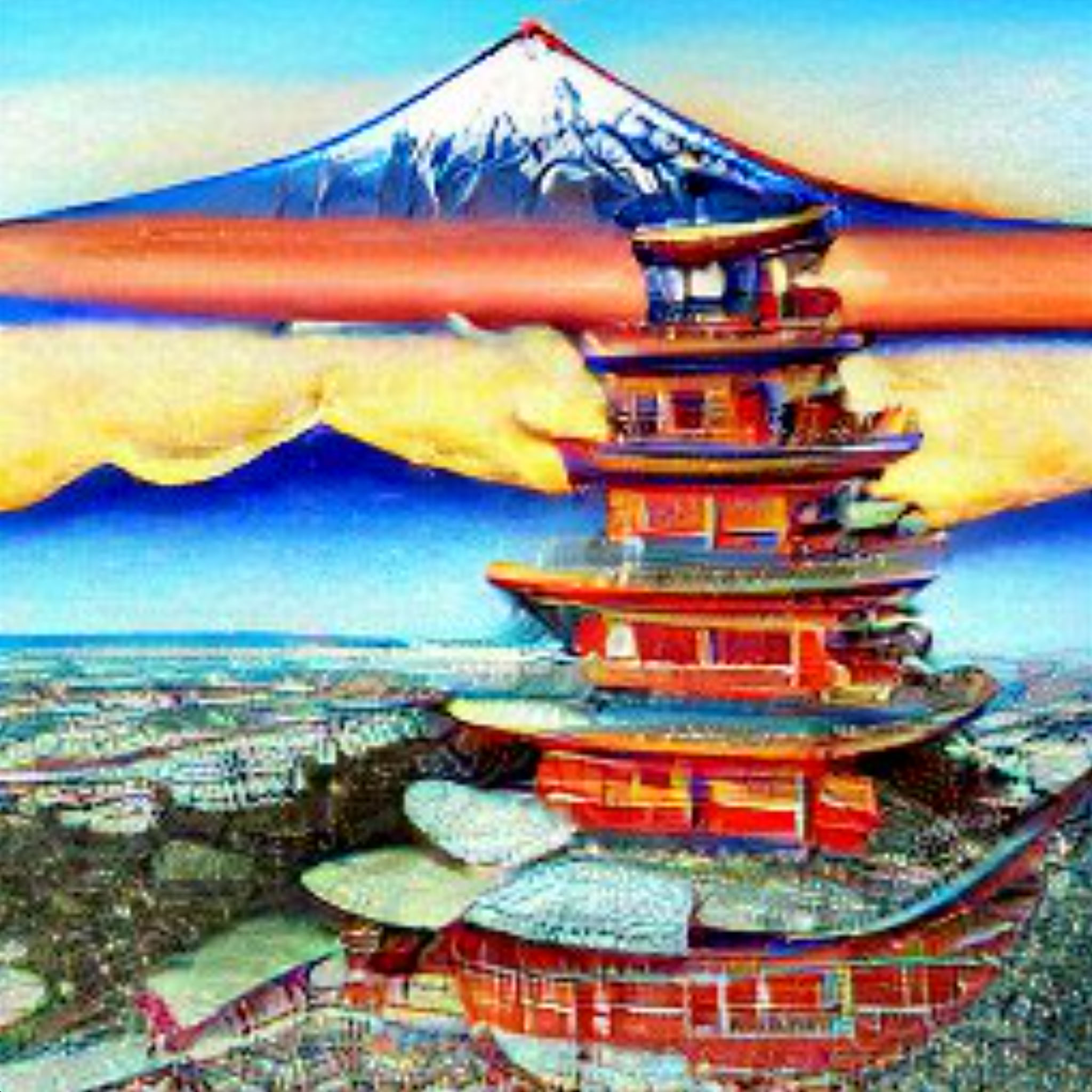 mount-fuji-in-japan-and-a-traditional-temple-in-neo-futuristic-painting