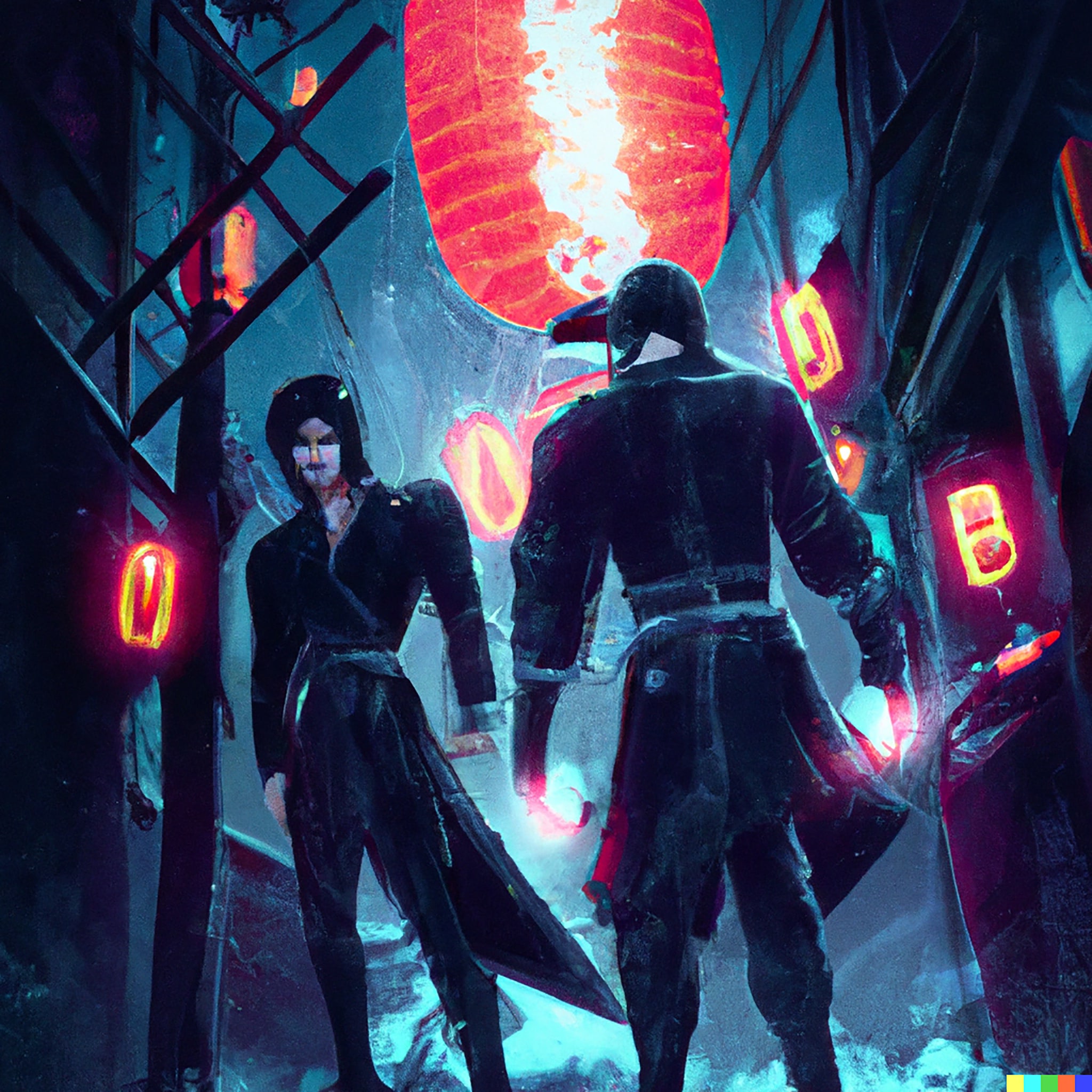 ninja-warrior-with-a-samurai-with-wild-clothes-in-a-alley-in-neo-tokyo-at-night-1