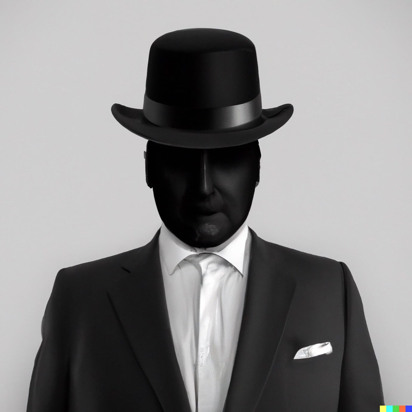 Scary Man With No Recognizable Face And A Black Hat In A Suit Viarami