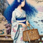 woman-with-long-curled-blueish-hair-with-luxury-handbag-3