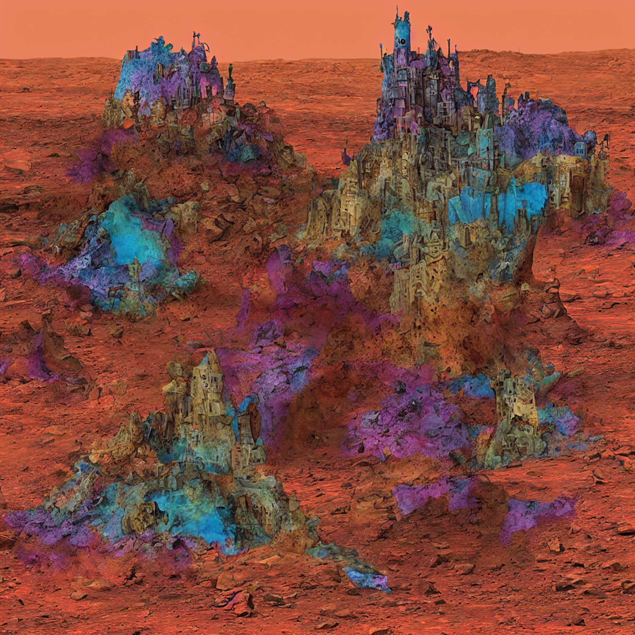 Imploded_colorful_fairytale_castle_on_Mars