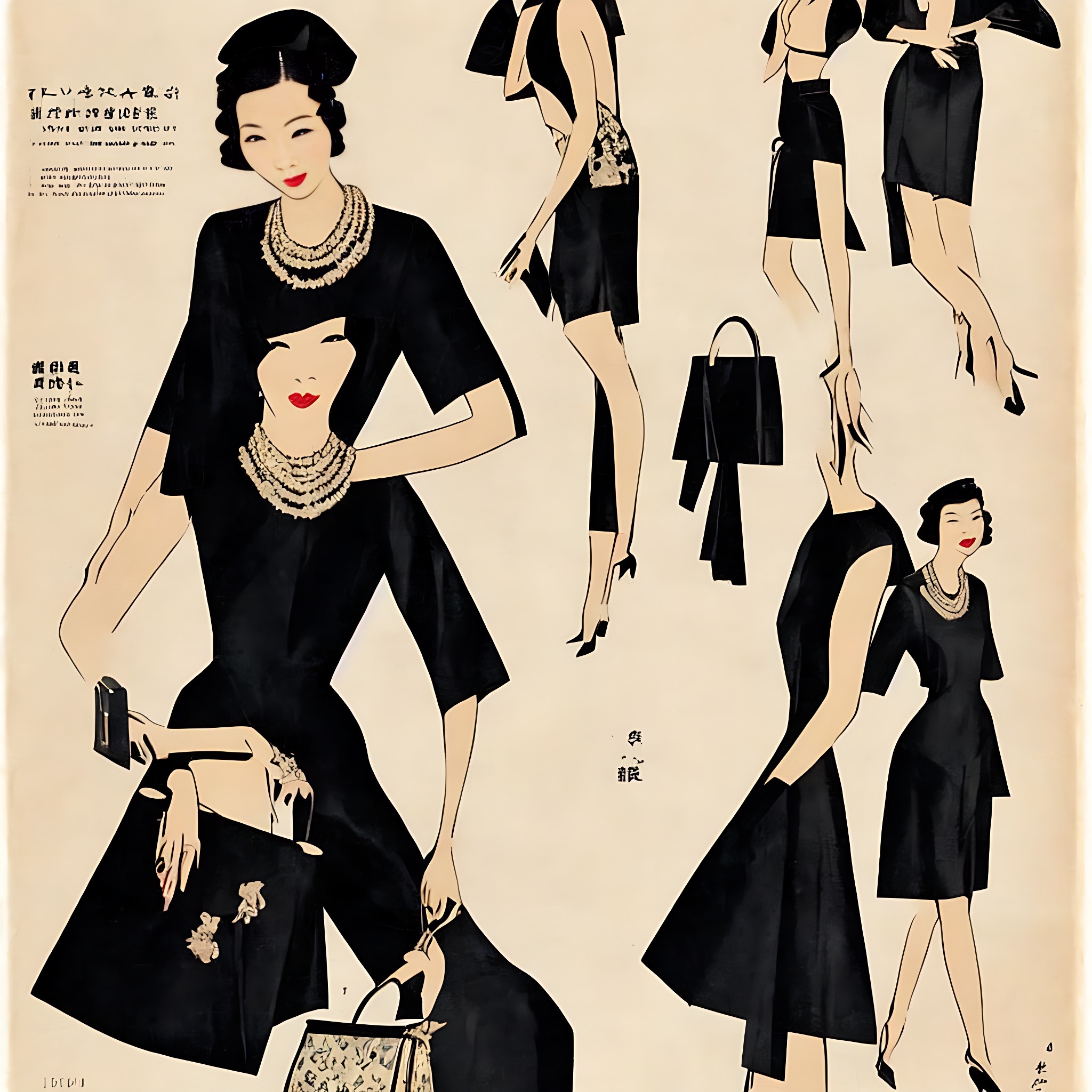 Asian fashion advertisement in the 1930 - 1 • VIARAMI