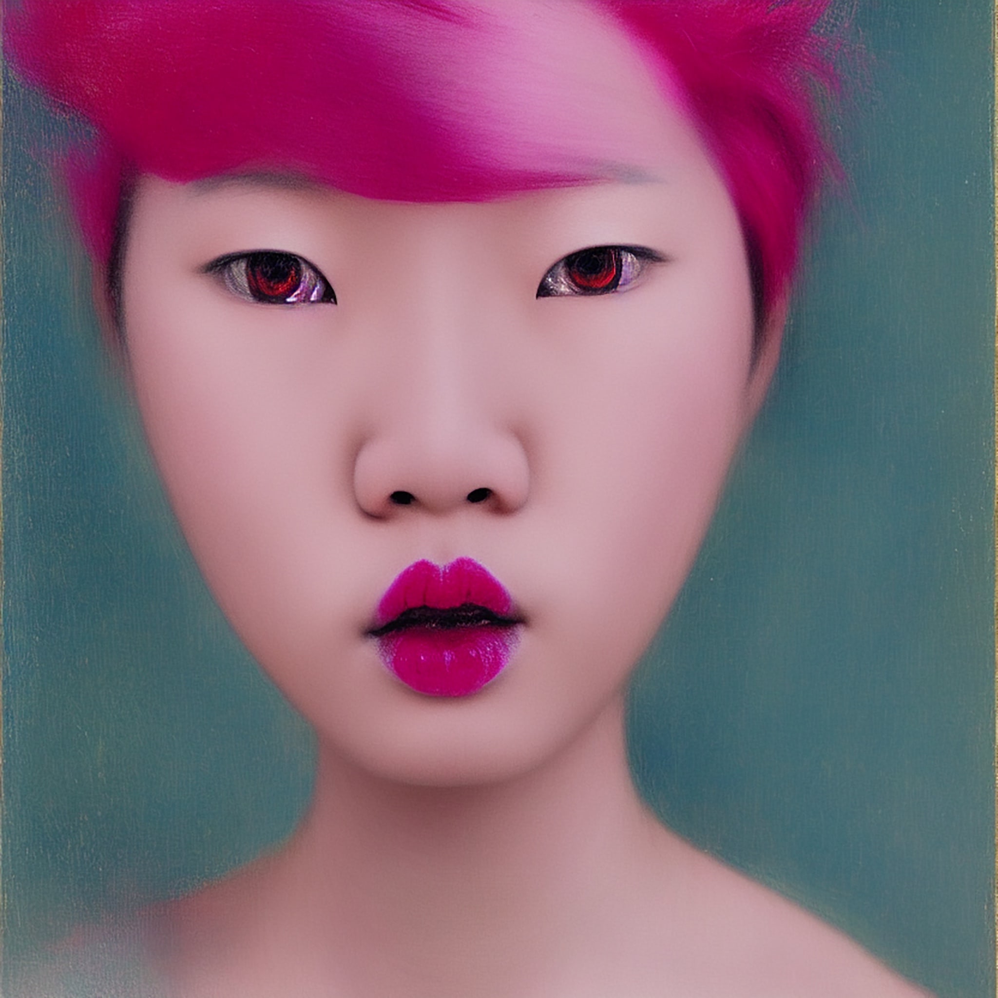 Portrait Of A Model With Pink Hair 3 • Viarami