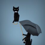 black-cat-with-a-umbrella-during-rain-digital-art-1