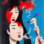 chinese-girl-smoking-painting