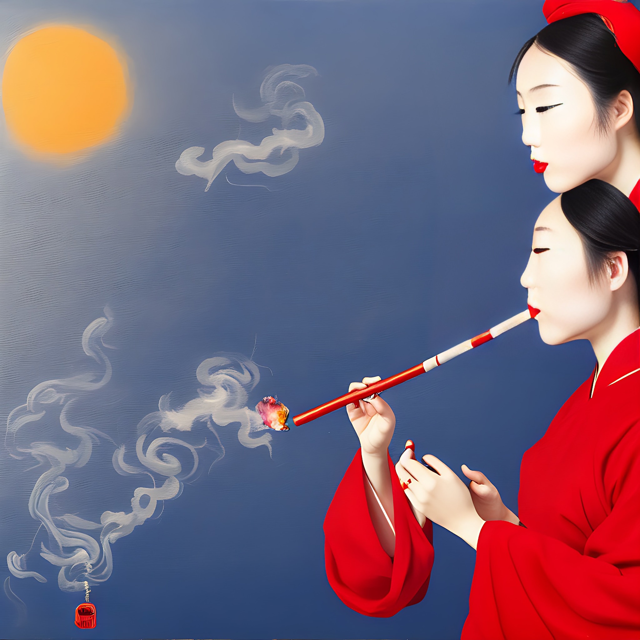 chinese-girl-smoking-traditional-painting-1