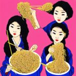 chinese-girls-noodles-ramen-pop-art-painting-2