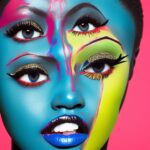 colorful-painting-african-model-bold-hair-smeared-lipstick