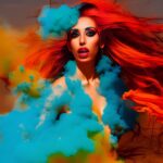 digital-art-spanish-model-colorful-smoke-1