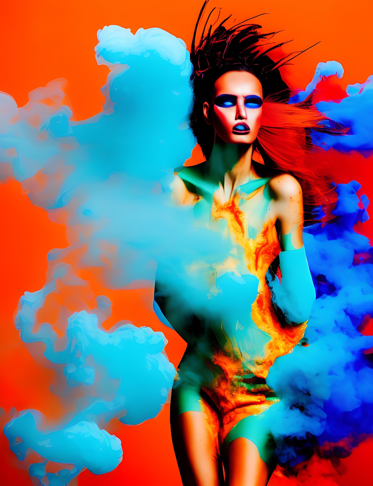 digital-art-spanish-model-colorful-smoke-3