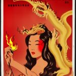 dragon-fire-woman-poster-design-vintage-3