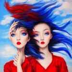 dreamy-painting-girl-blue-hair-red-2