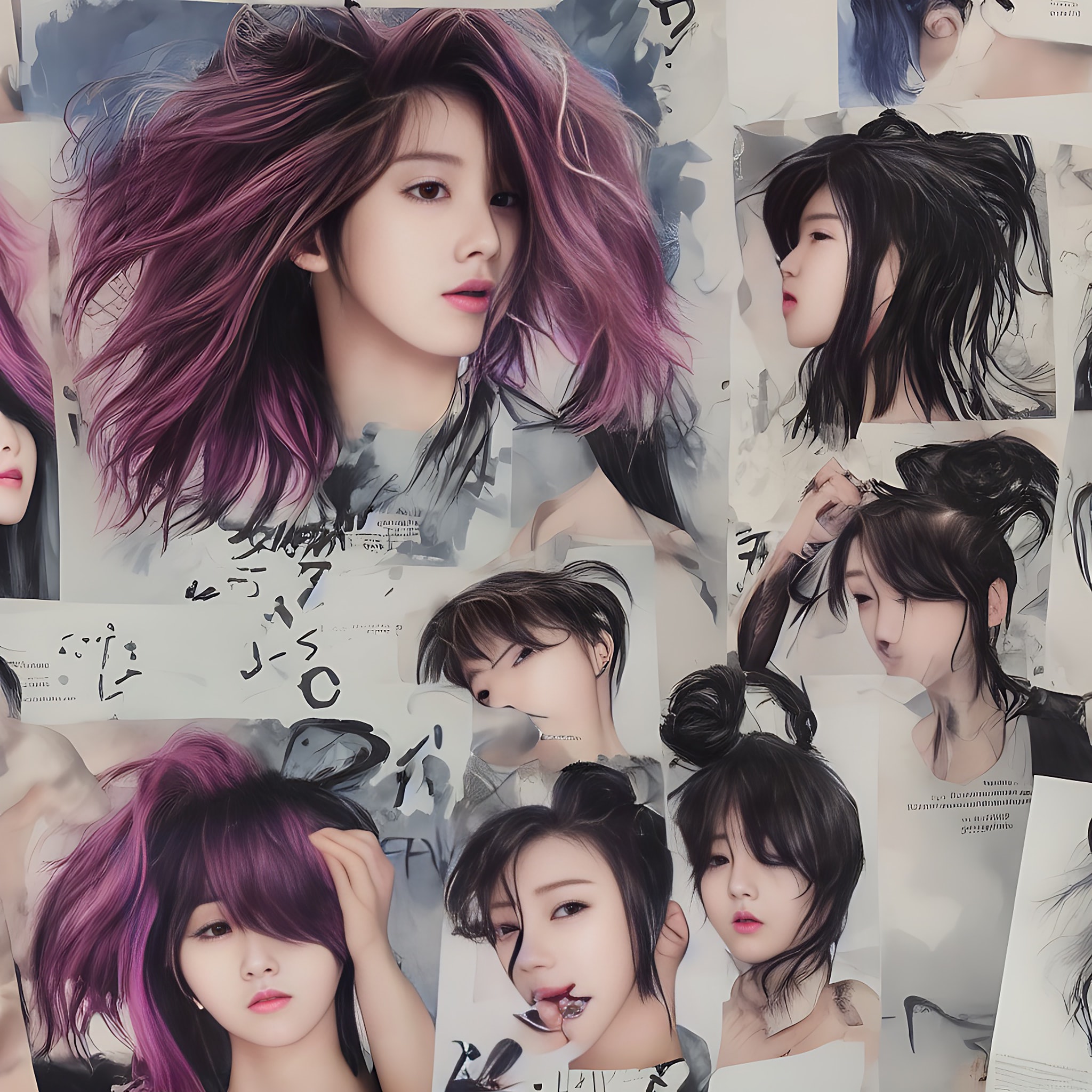 hair-styles-korea-k-pop-star-with-wild-hair-painted-by-a-french-artist-2