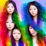japanese-girl-colorful-rainbow-hair-stable-diffusion-1