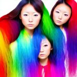 japanese-girl-colorful-rainbow-hair-stable-diffusion-2