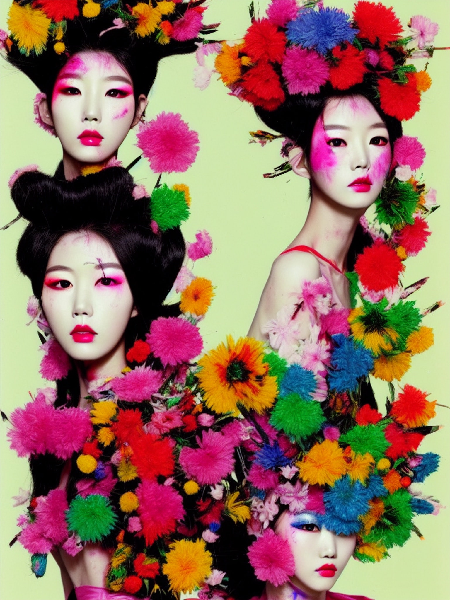 korean-fashion-model-flowers-design-1