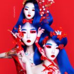 korean-influencer-chinese-dress-red-blue-3