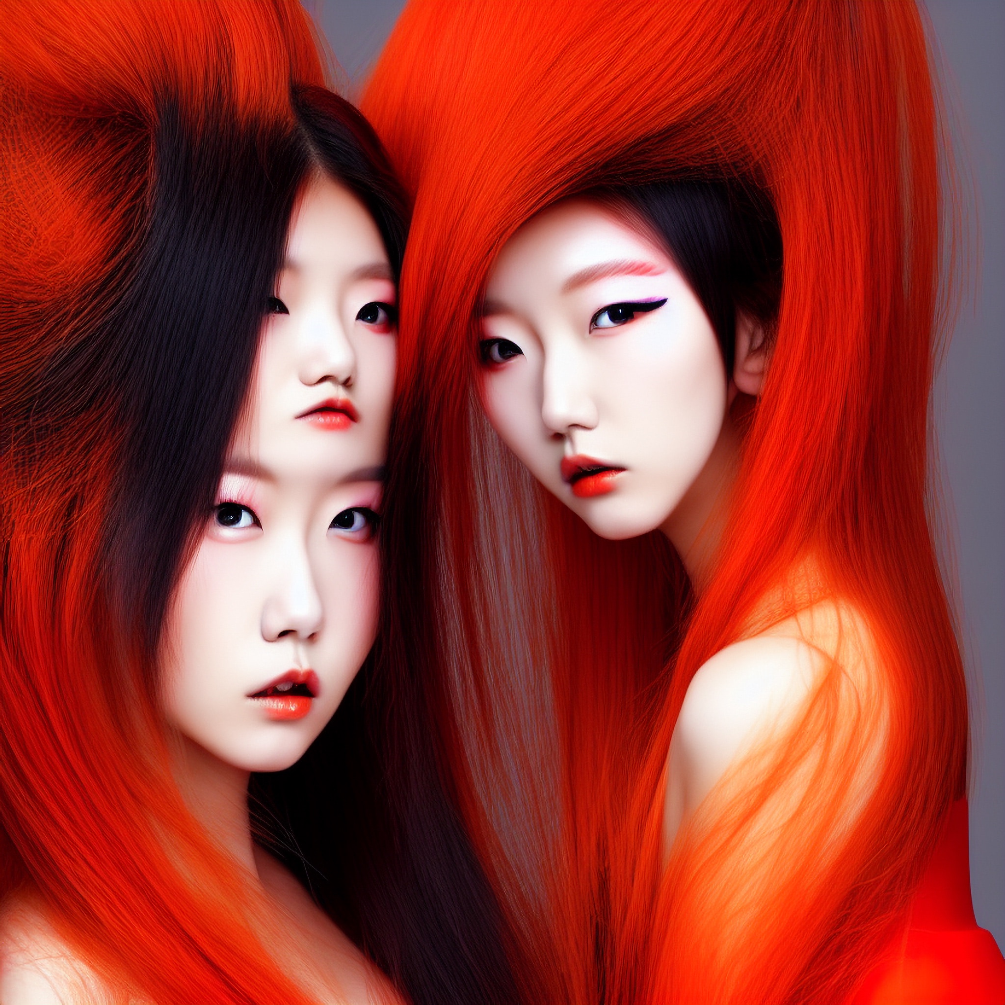 korean-model-orange-hair-wild-1