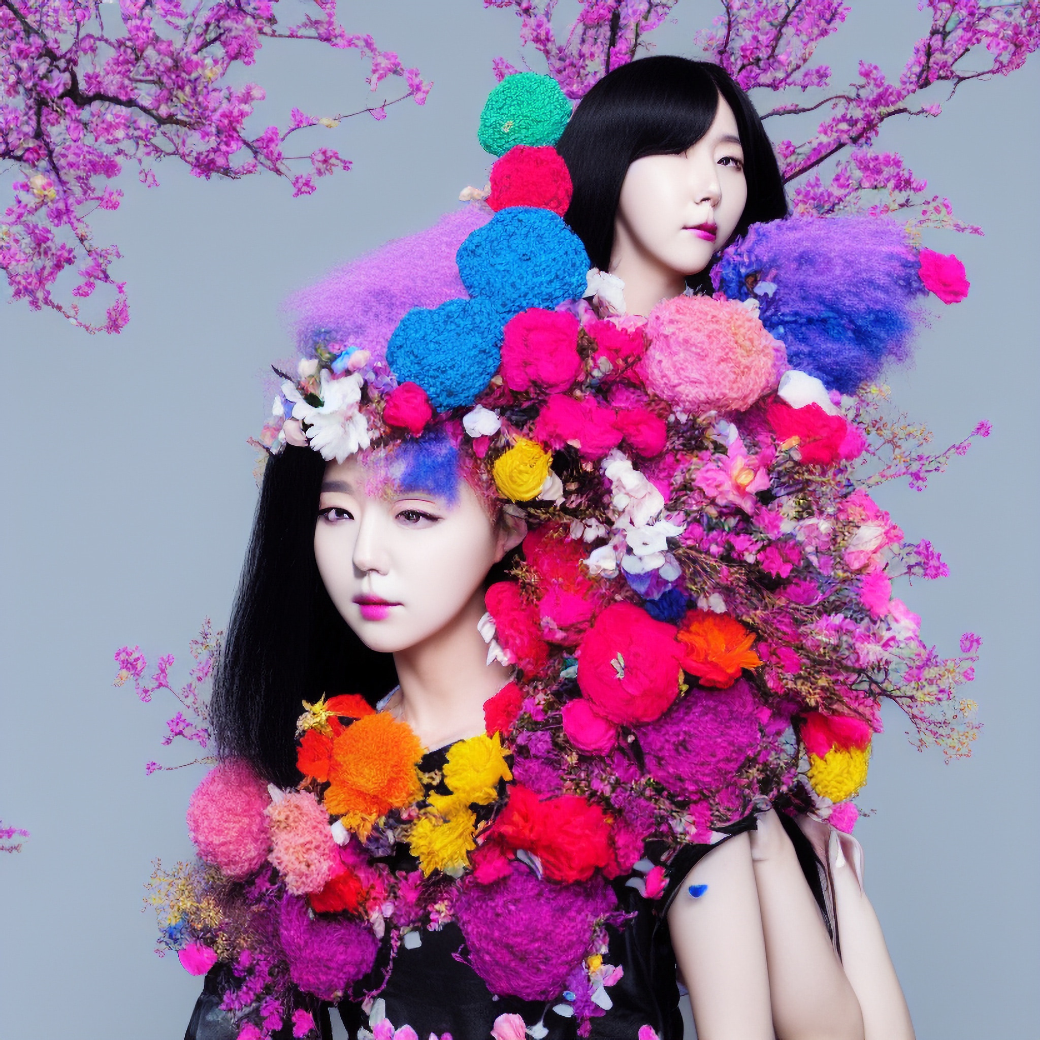korean-models-hair-flower