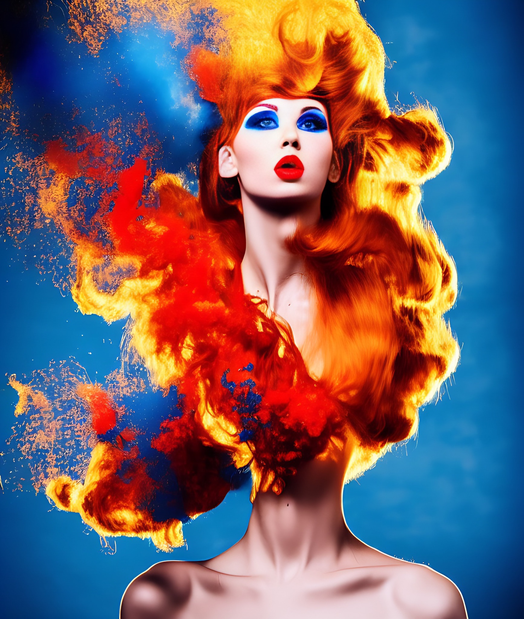model-flame-hair-intense-artwork-ai-1