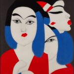 painting-bauhaus-faces-red-blue-black-2