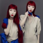 portrait-red-long-hair-korean-model-2
