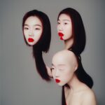 portrait-red-long-hair-korean-model-5