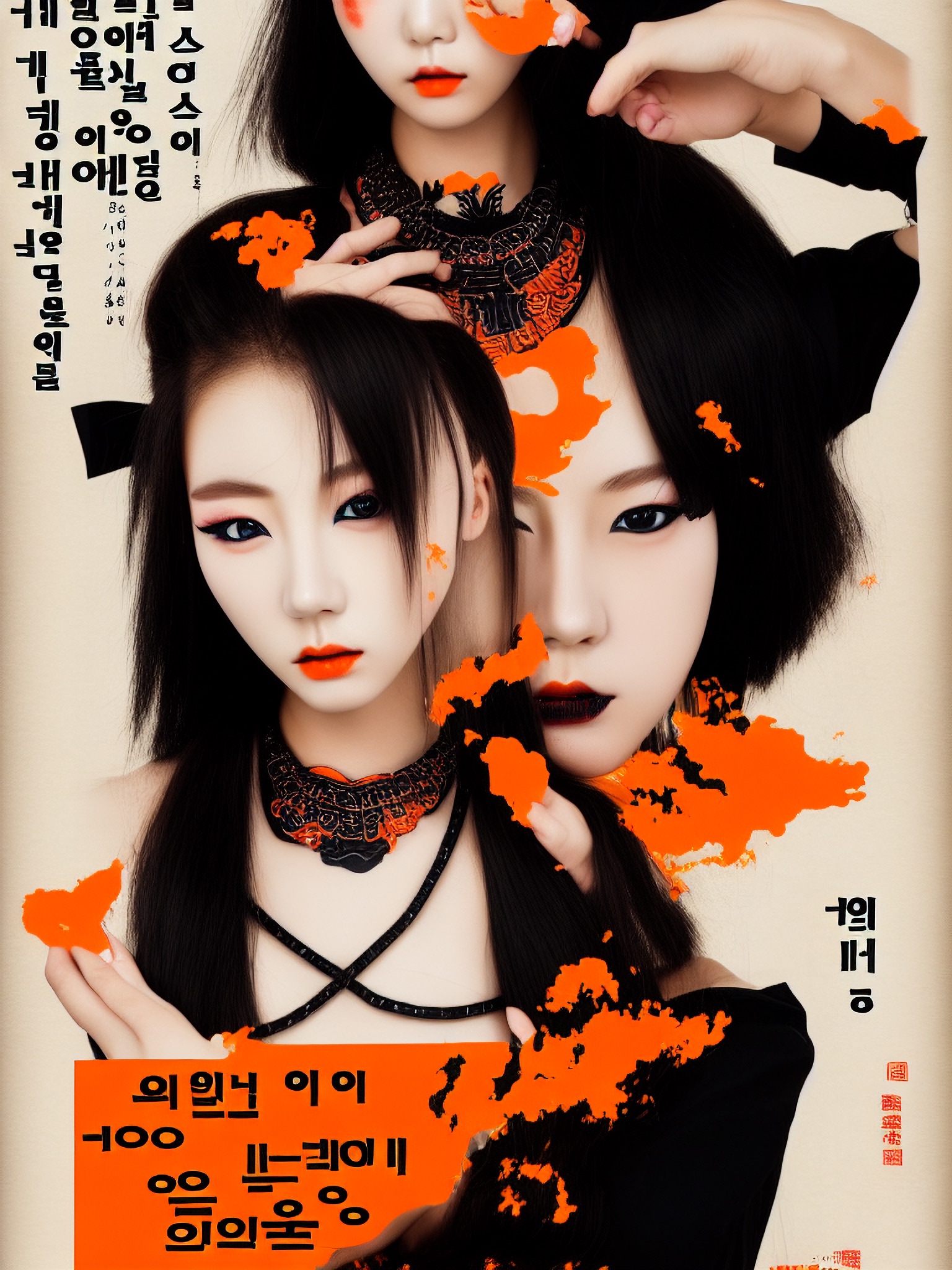 propaganda-poster-black-orange-asia-korea-2