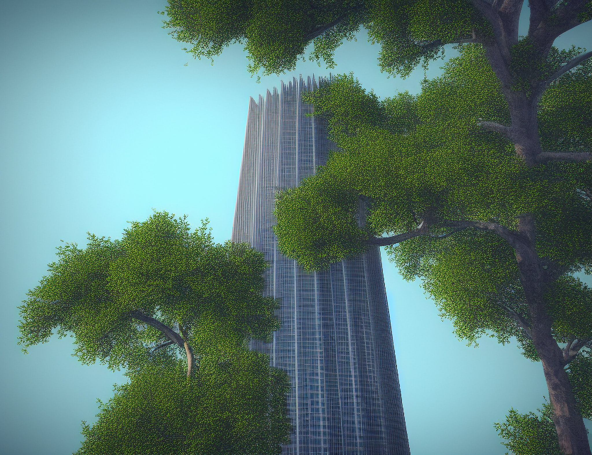 skyscraper-nature-tree-sky