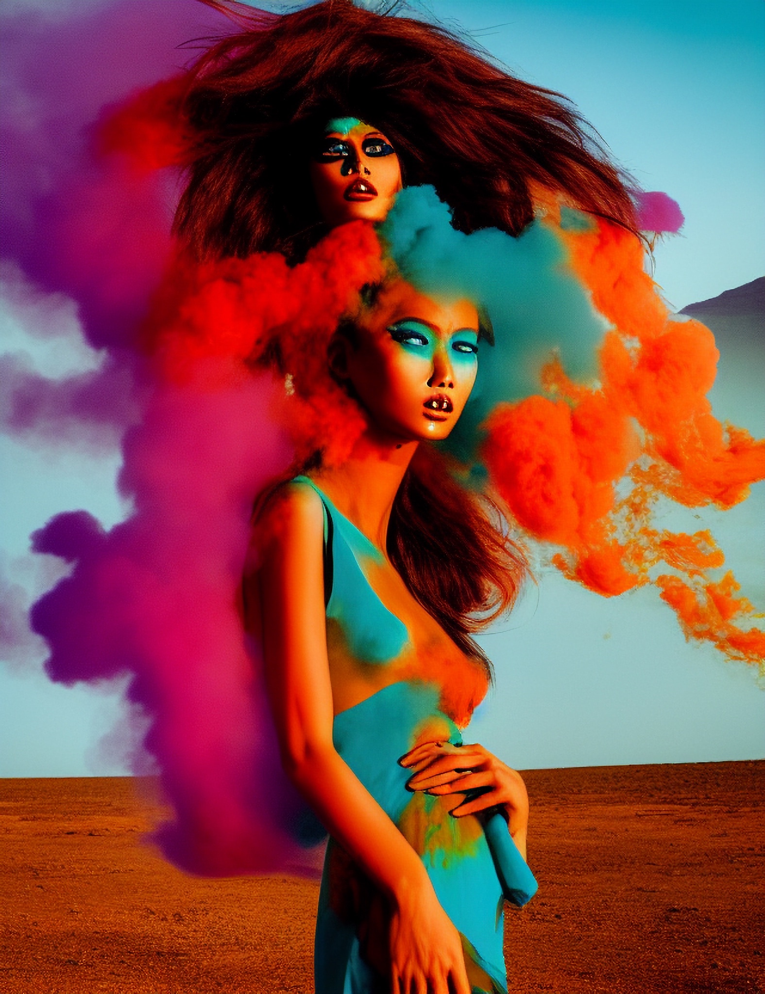 smoking-hair-model-fashion-artpiece-design