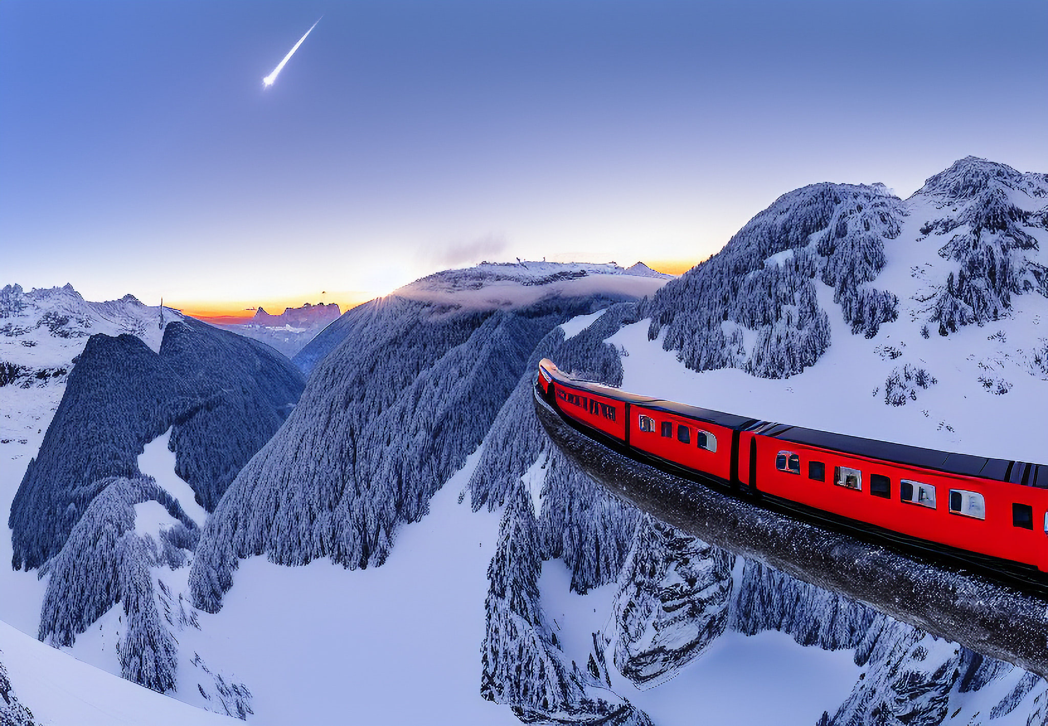 winter train tour europe
