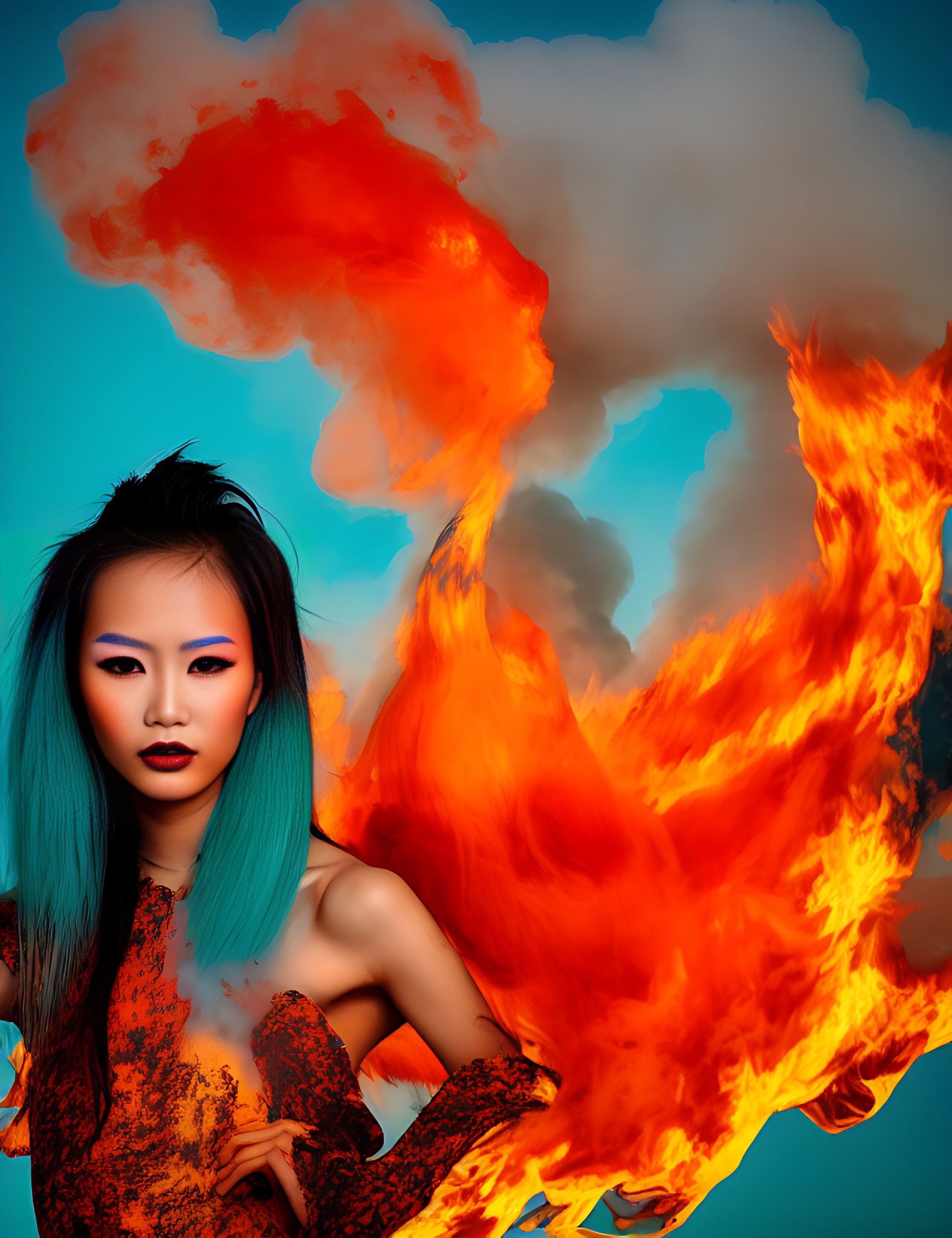 thai-model-digital-ai-art-flames-1