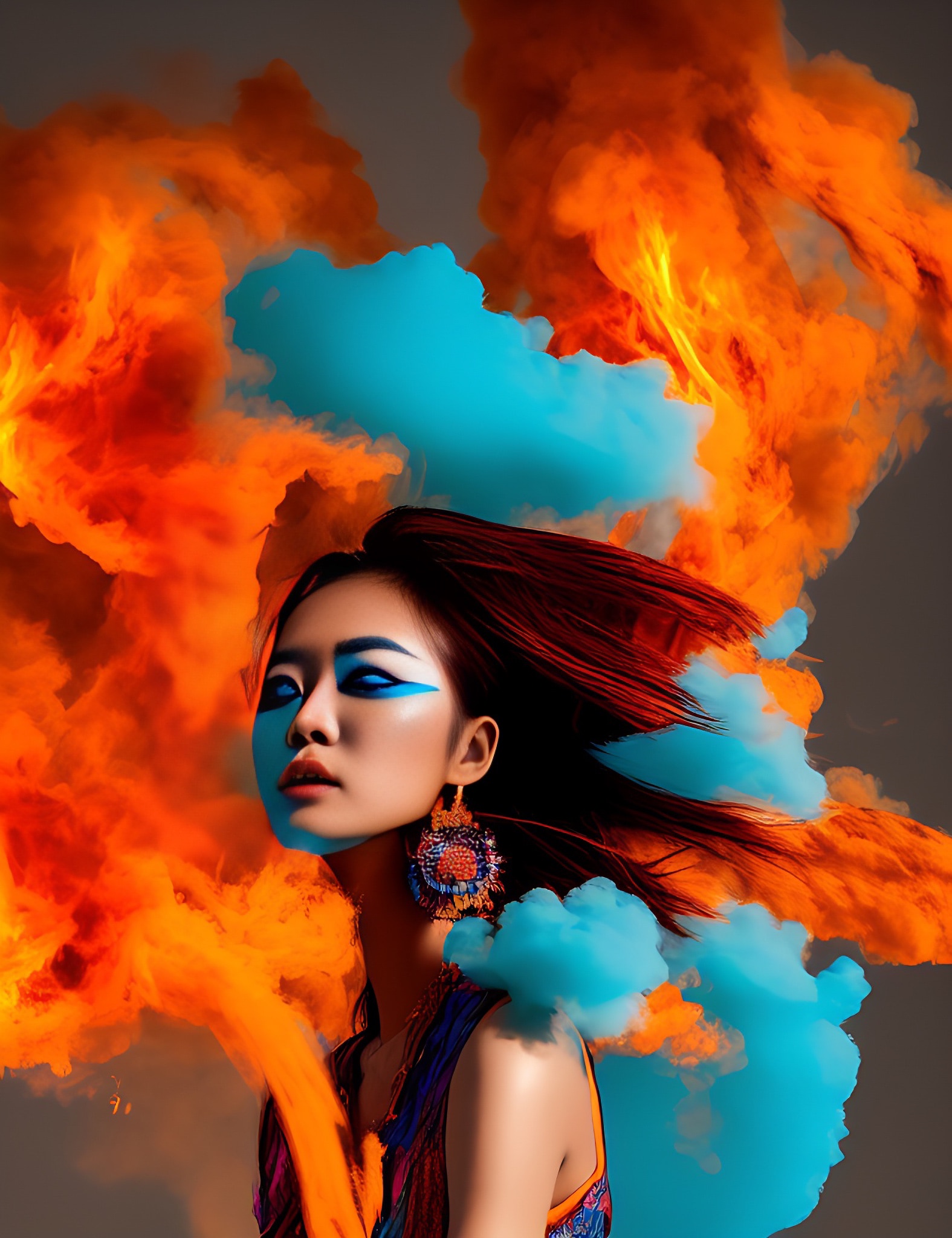 thai-model-digital-ai-art-flames-2