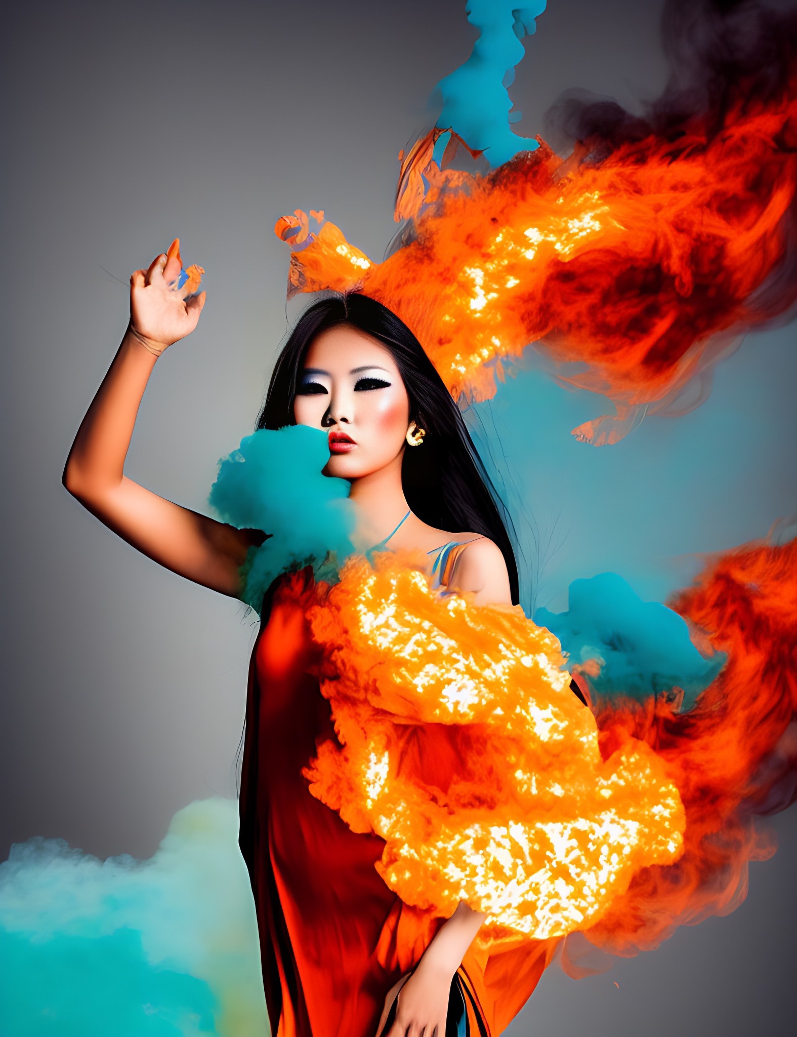 thai-model-digital-ai-art-flames-3