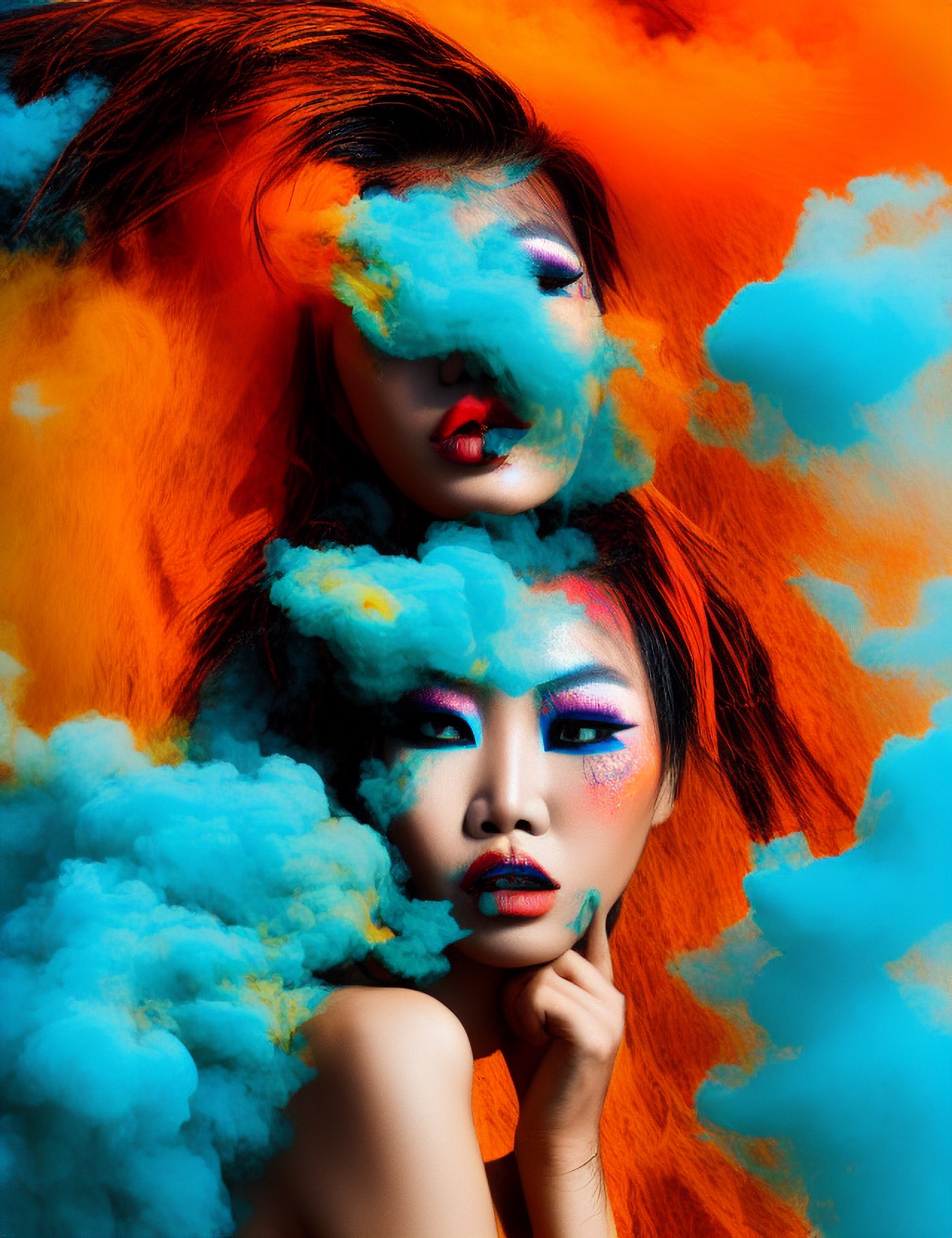 vietnamese-model-smoke-color-design-art-piece-2