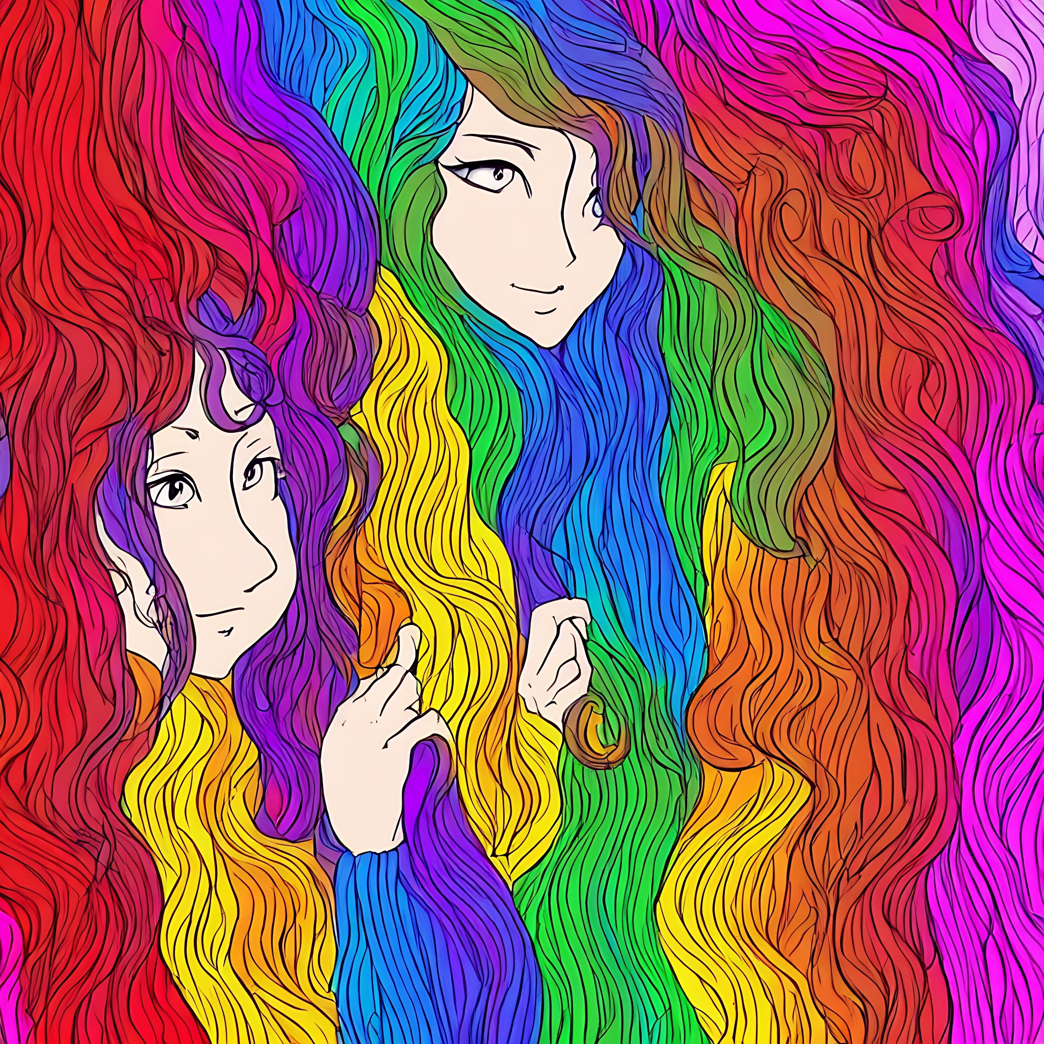 woman-with-long-curled-hair-in-every-color-of-the-rainbow-anime-stable-diffusion