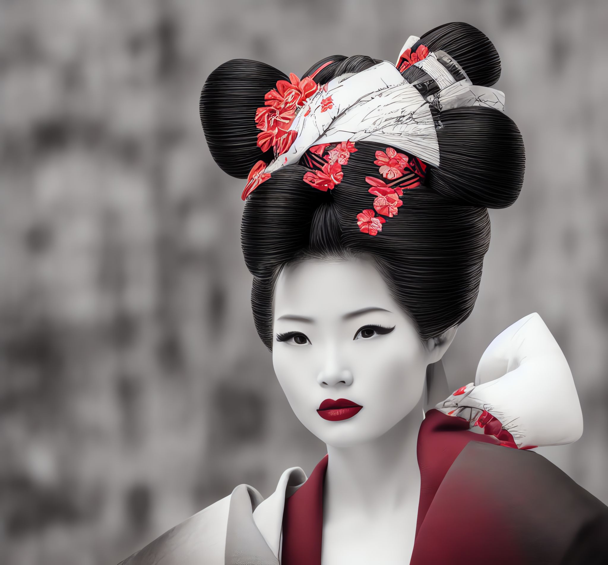 Full-body-of-a-geisha-in-a-dystopian-future-line-art-cold-neon-light-c49e