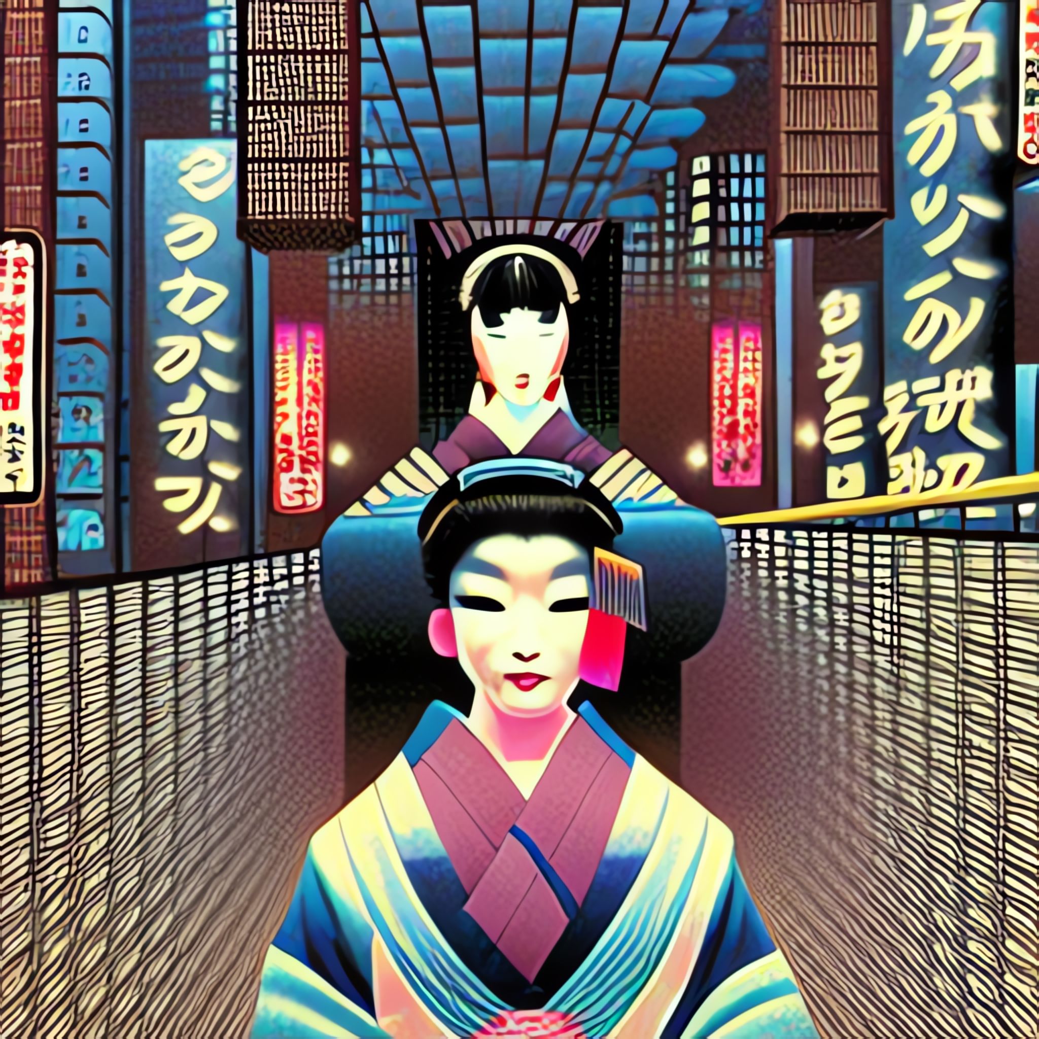 Geisha-in-the-middle-of-the-frame-Neo-Tokyo-lots-of-details-Shusei-Nagaoko-ss5v