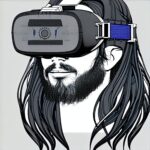 Head-with-VR-headset-Wild-hair-Metaverse-Oculus-VR-Future-technical-drawing-Leonardo-da-Vinci-zcge