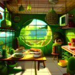 Japanese-food-My-Neighbor-Totoro-interior-architecture-kitchen-eating-space-rendered-in-octane-cfl3