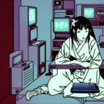 Japanese-girl-on-90s-Computer-Blue-light-on-the-face-close-up-Satoshi-Kon-Akira-Anime-Dark-Blue-ligh-m287