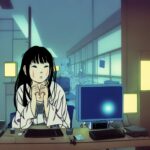 Japanese-girl-on-90s-Computer-Blue-light-on-the-face-close-up-Satoshi-Kon-Anime-Dark-Blue-light-5es8