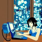 Japanese-girl-on-90s-Computer-Blue-light-on-the-face-close-up-Satoshi-Kon-Anime-Dark-Blue-light-inti-pu6x