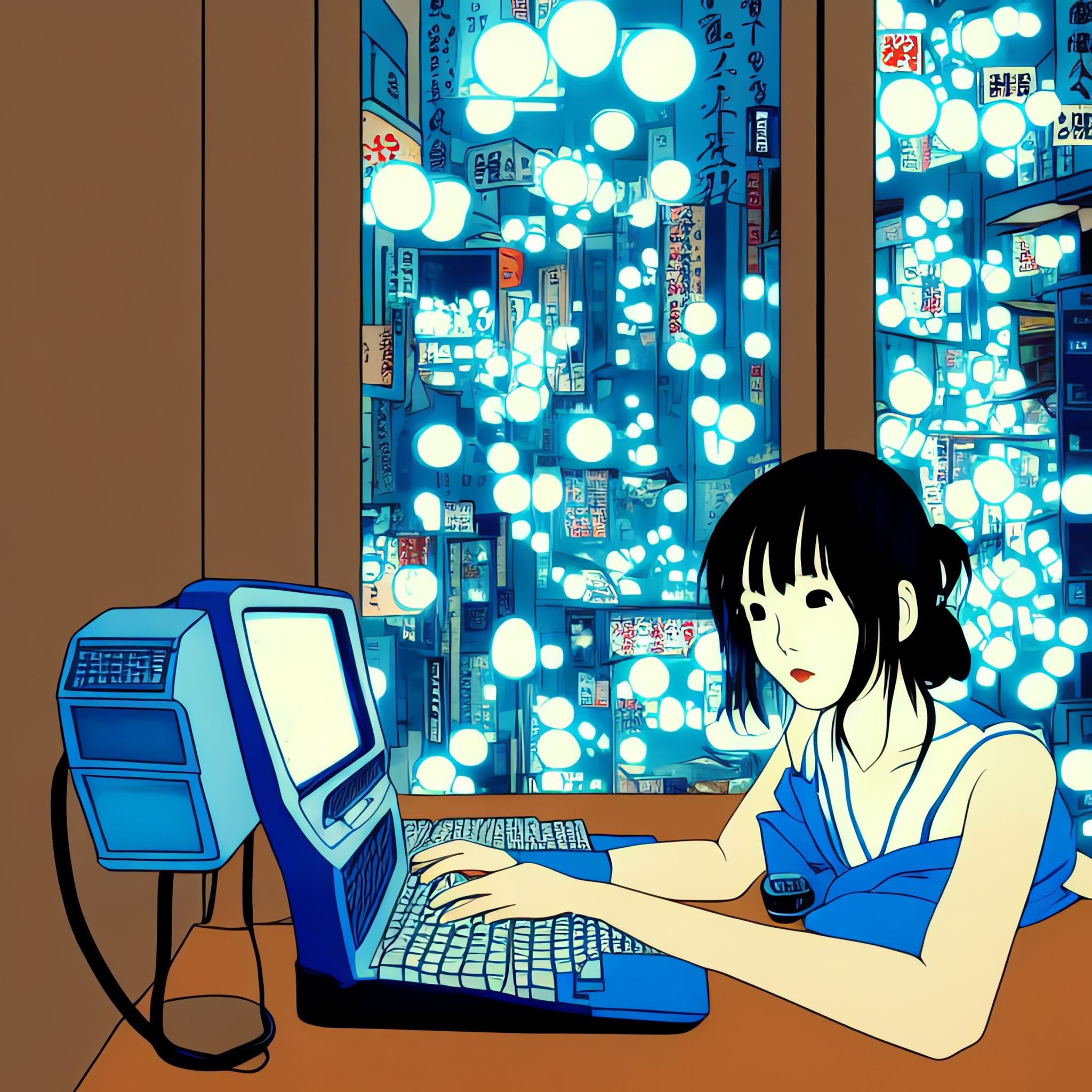Japanese-girl-on-90s-Computer-Blue-light-on-the-face-close-up-Satoshi-Kon-Anime-Dark-Blue-light-inti-pu6x