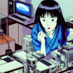 Japanese-girl-on-90s-Computer-Blue-light-on-the-face-close-up-Satoshi-Kon-Anime-Dark-Blue-light-l2z2