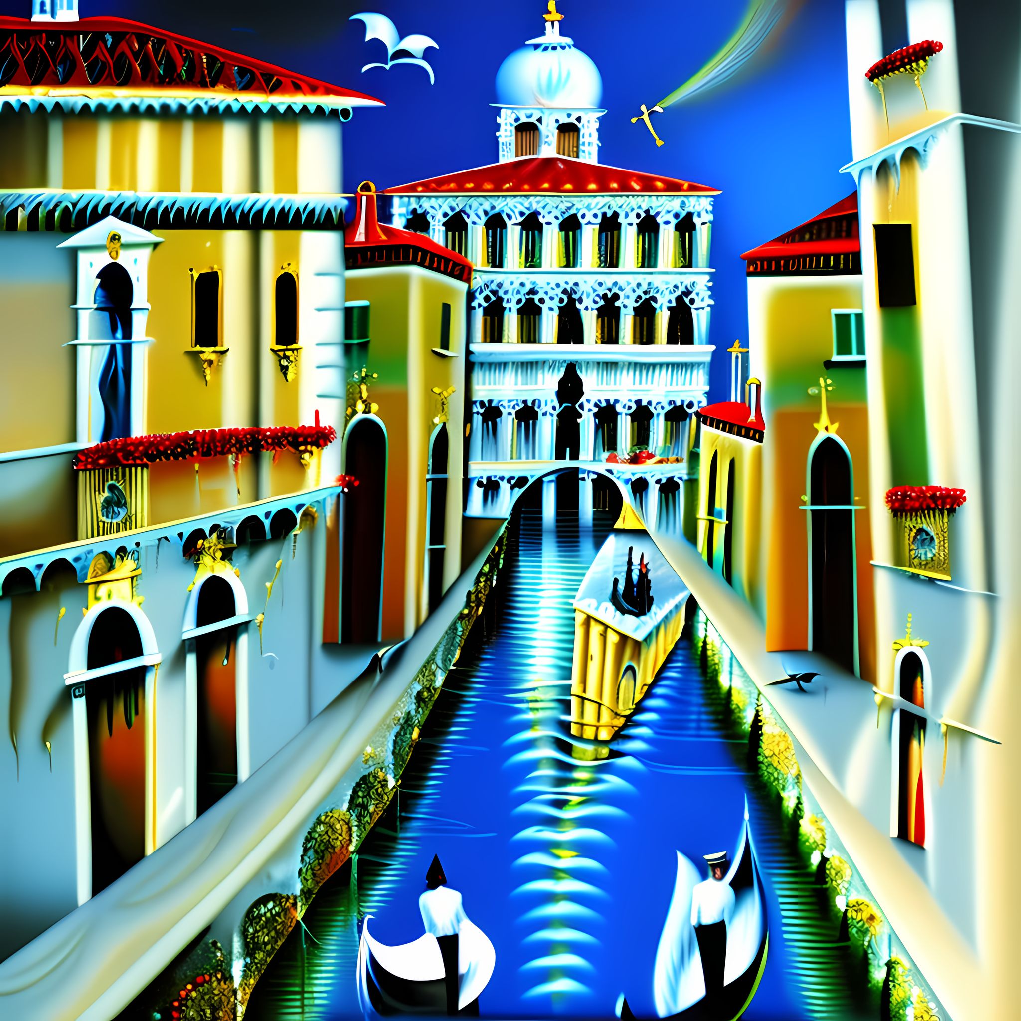 Melting-Venice-Italy-Venice-Canal-Dali-Painting-Surreal-pvue